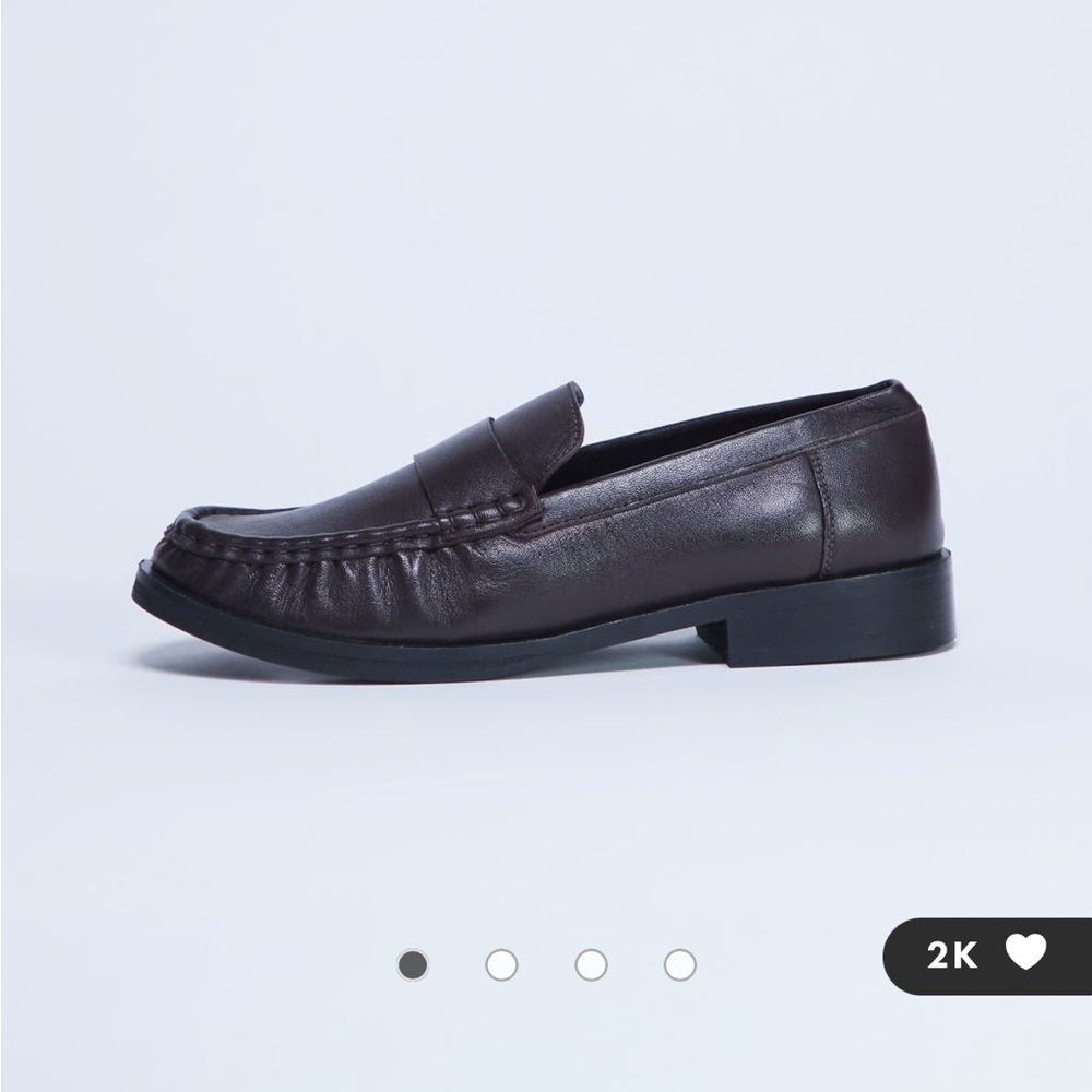 Topshop ASOS Carey Black Leather Loafers Size 7
